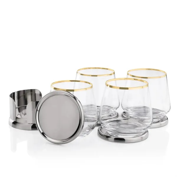 The Baldoni Coasters & Stemless Wine Set blends refined design with... from ASI 84592 St Regis Group