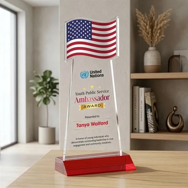 Flag VividPrint™ Award - Red... from ASI 84592 St Regis Group / St Regis
