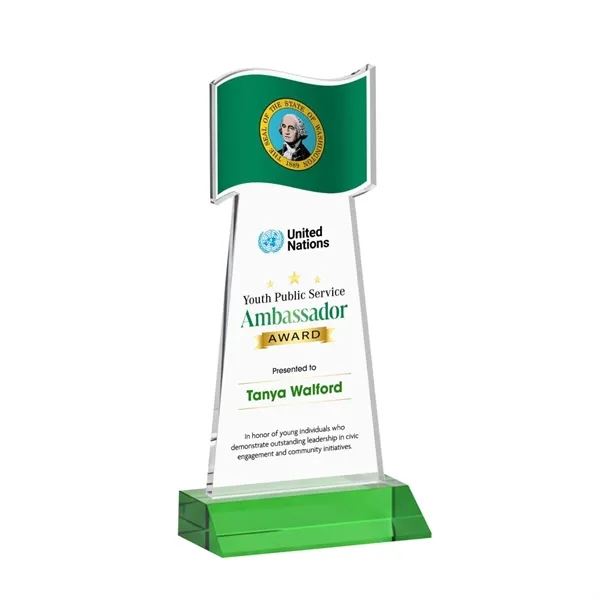 Flag VividPrint™ Award - Green... from ASI 84592 St Regis Group / St Regis