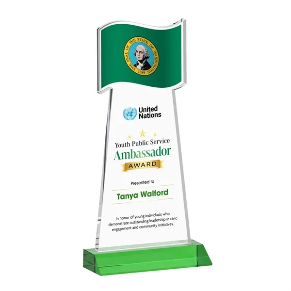 Flag VividPrint™ Award - Green... from ASI 84592 St Regis Group / St Regis