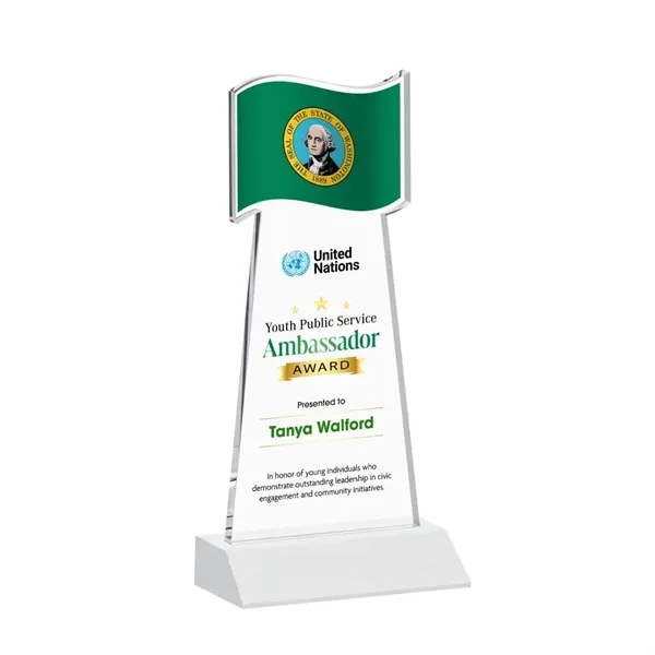 Flag VividPrint™ Award - White... from ASI 84592 St Regis Group / St Regis