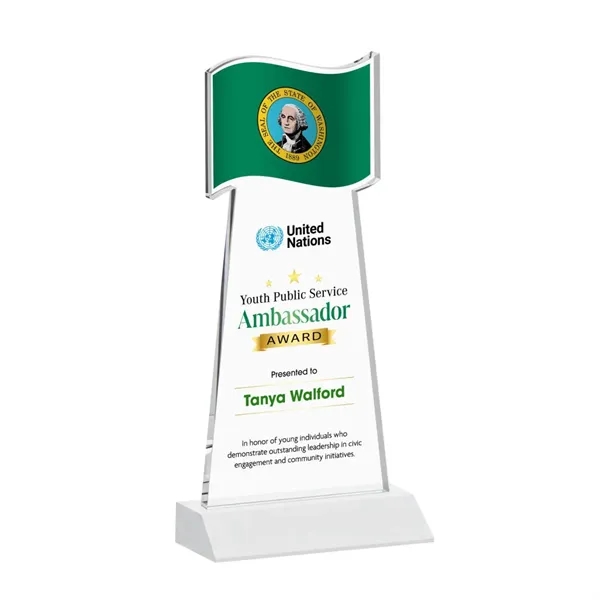 Flag VividPrint™ Award - White... from ASI 84592 St Regis Group / St Regis