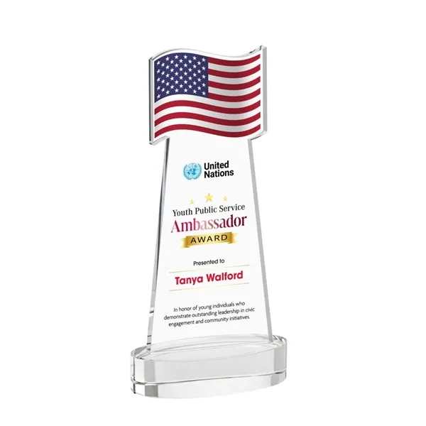 Flag VividPrint™ Award on Alberton Base - Clear... from ASI 84592 St Regis Group / St Regis