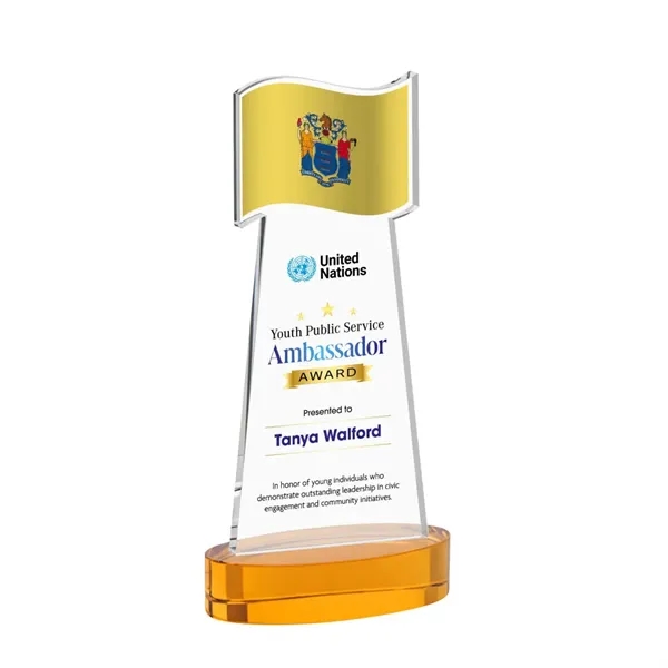 Flag VividPrint™ Award on Alberton Base - Amber... from ASI 84592 St Regis Group / St Regis
