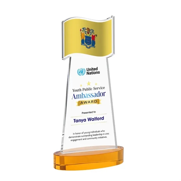 Flag VividPrint™ Award on Alberton Base - Amber... from ASI 84592 St Regis Group / St Regis