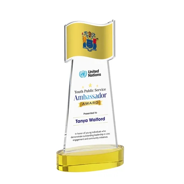 Flag VividPrint™ Award on Alberton Base - Gold... from ASI 84592 St Regis Group / St Regis