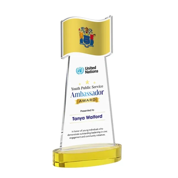 Flag VividPrint™ Award on Alberton Base - Gold... from ASI 84592 St Regis Group / St Regis