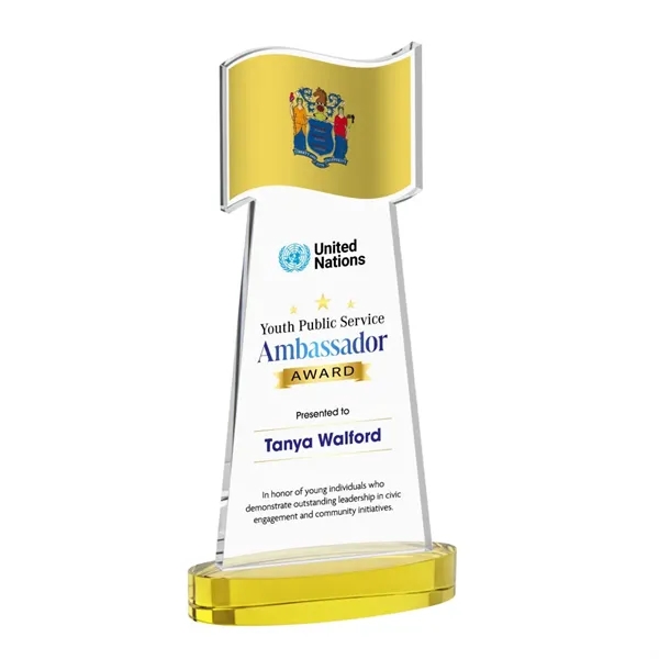 Flag VividPrint™ Award on Alberton Base - Gold... from ASI 84592 St Regis Group / St Regis