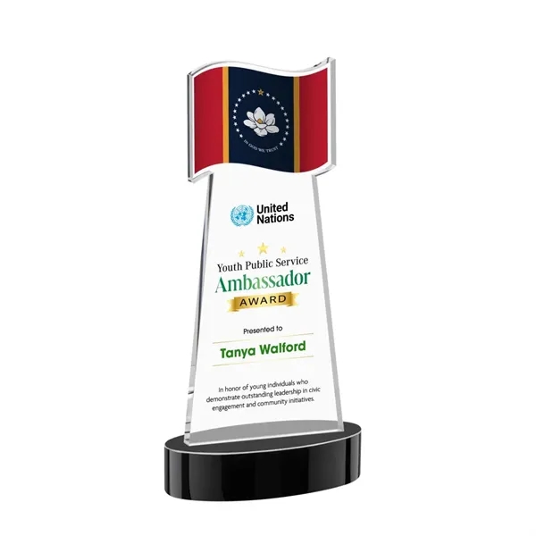 Flag VividPrint™ Award on Alberton Base - Black... from ASI 84592 St Regis Group / St Regis