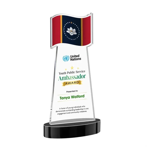 Flag VividPrint™ Award on Alberton Base - Black... from ASI 84592 St Regis Group / St Regis