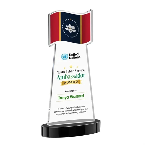 Flag VividPrint™ Award on Alberton Base - Black... from ASI 84592 St Regis Group / St Regis