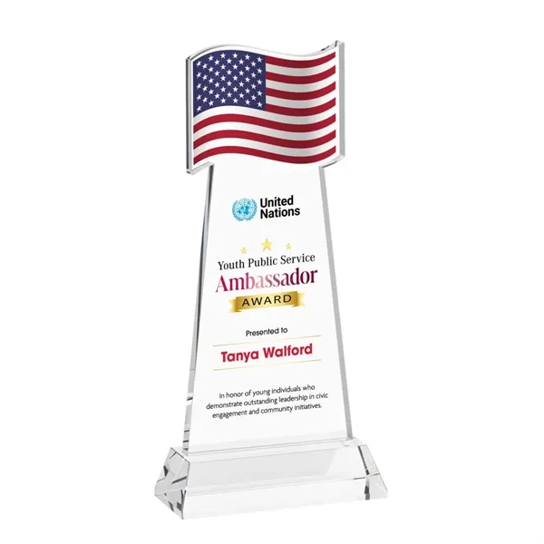 Flag VividPrint™ Award on Hartford Base - Clear... from ASI 84592 St Regis Group / St Regis