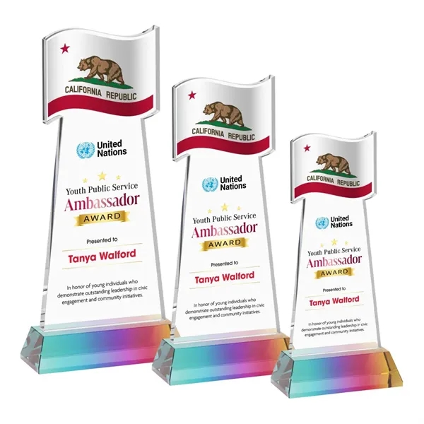 Flag VividPrint™ Award on Hartford Base - Prismatic... from ASI 84592 St Regis Group / St Regis