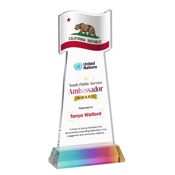 Flag VividPrint™ Award on Hartford Base - Prismatic... from ASI 84592 St Regis Group / St Regis