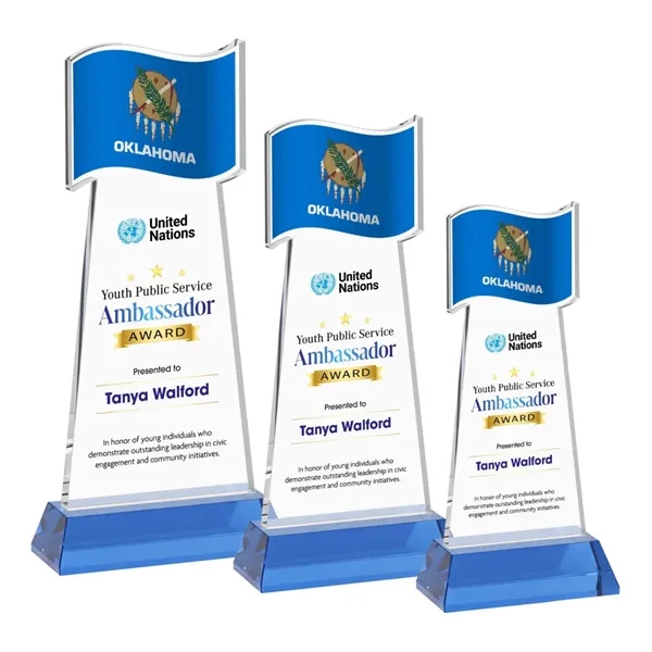 Flag VividPrint™ Award on Hartford Base - Sky Blue... from ASI 84592 St Regis Group / St Regis