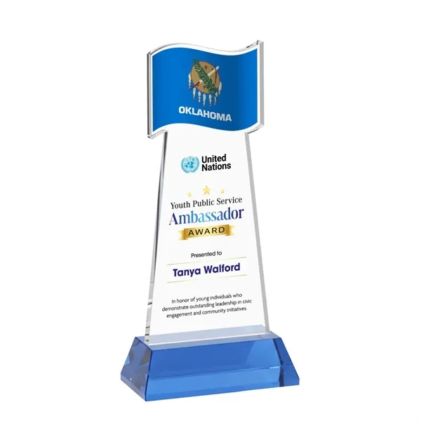 Flag VividPrint™ Award on Hartford Base - Sky Blue... from ASI 84592 St Regis Group / St Regis