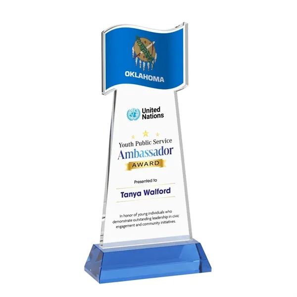 Flag VividPrint™ Award on Hartford Base - Sky Blue... from ASI 84592 St Regis Group / St Regis