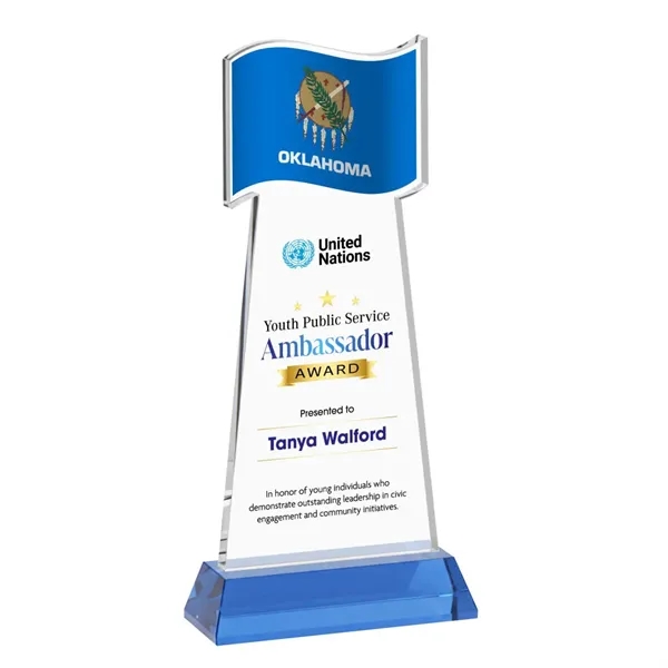 Flag VividPrint™ Award on Hartford Base - Sky Blue... from ASI 84592 St Regis Group / St Regis