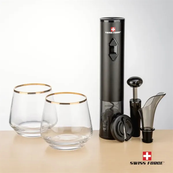 Swiss Force® Opener Set & Tucson Gold Rim Stemless Wine... from ASI 84592 St Regis Group