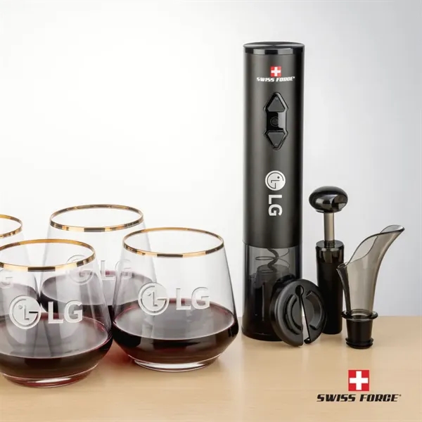 Swiss Force® Opener Set & Tucson Gold Rim Stemless Wine... from ASI 84592 St Regis Group