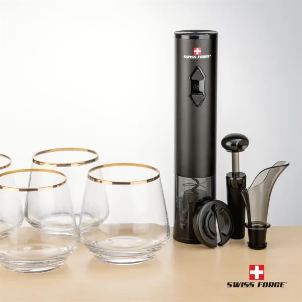 Swiss Force® Opener Set & Tucson Gold Rim Stemless Wine... from ASI 84592 St Regis Group