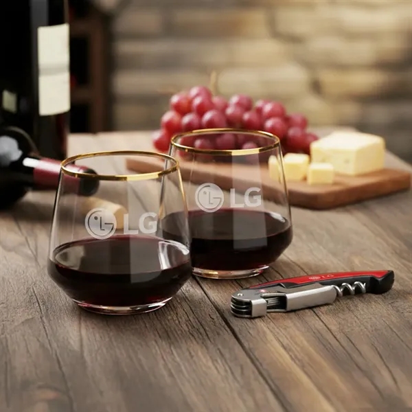 Swiss Force® Opener & Tucson Gold Rim Stemless Wine... from ASI 84592 St Regis Group