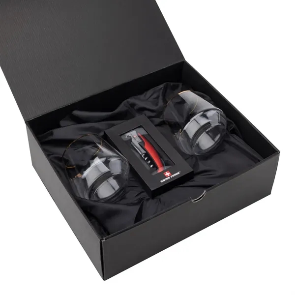 Swiss Force® Opener & Tucson Gold Rim Stemless Wine... from ASI 84592 St Regis Group