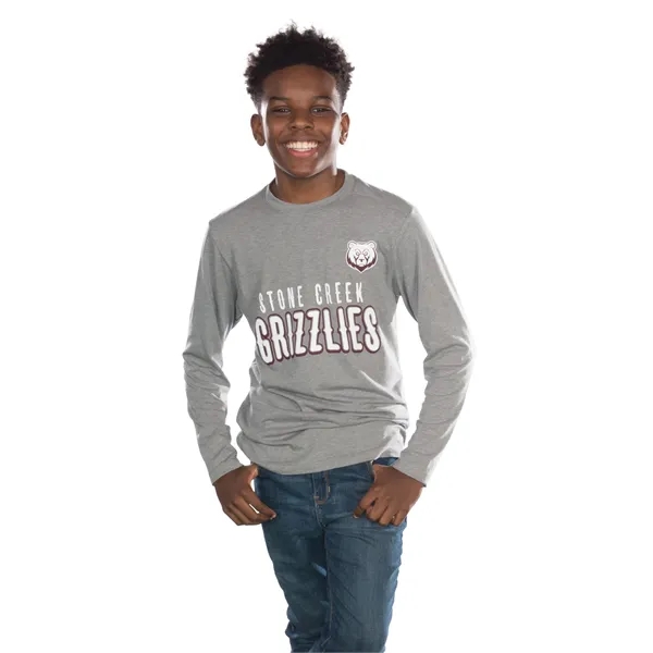 The extra soft Youth Tri-Blend Long Sleeve Crew sports a trendy... from ASI 37461 Augusta Sportswear / Augusta Sportswear, Inc. d/b/a Momentec Brands