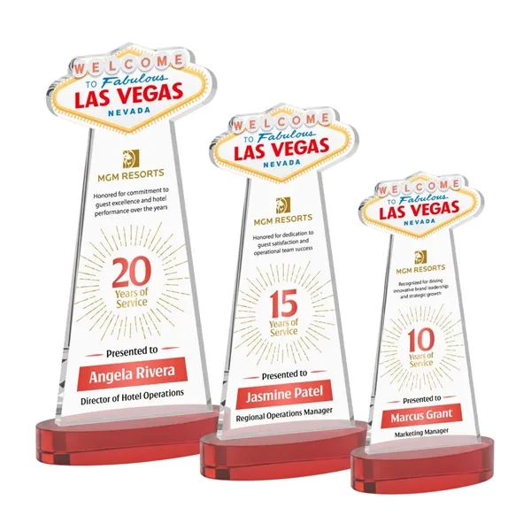 The Las Vegas Award is crafted from premium starfire crystal, featuring... from ASI 84592 St Regis Group / St Regis