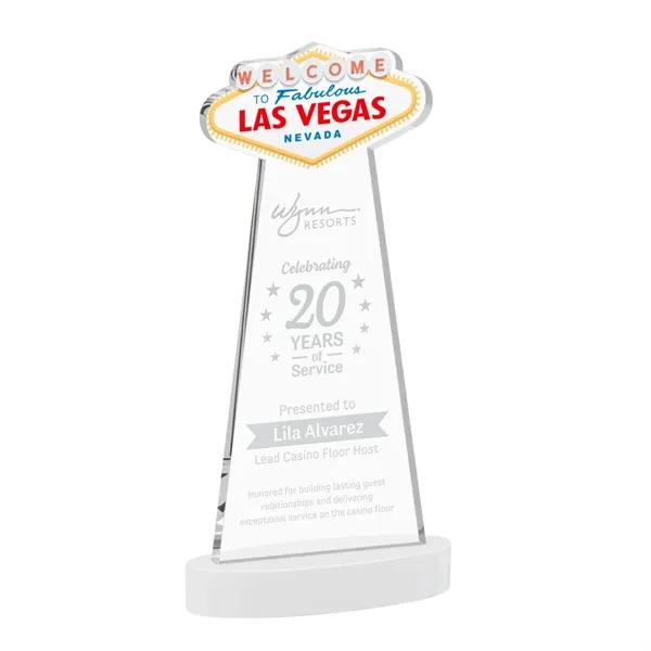 The Las Vegas Award is crafted from premium starfire crystal, featuring... from ASI 84592 St Regis Group / St Regis