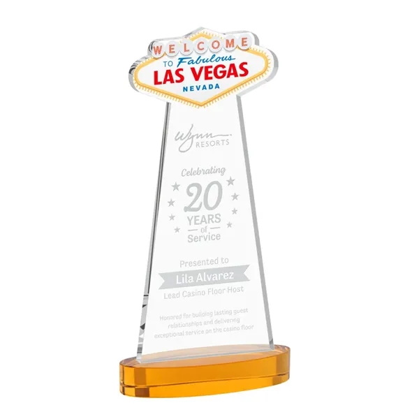The Las Vegas Award is crafted from premium starfire crystal, featuring... from ASI 84592 St Regis Group / St Regis