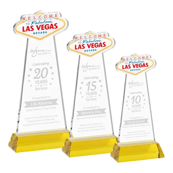 The Las Vegas Award is crafted from premium starfire crystal, featuring... from ASI 84592 St Regis Group / St Regis