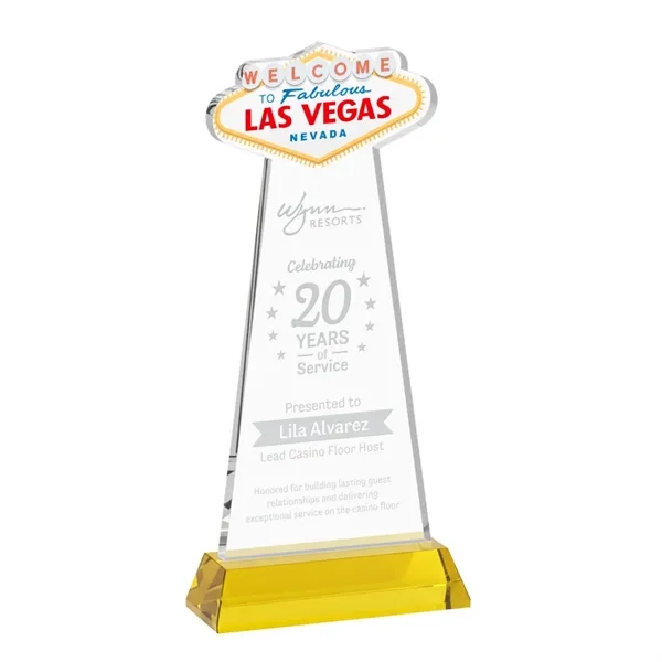 The Las Vegas Award is crafted from premium starfire crystal, featuring... from ASI 84592 St Regis Group / St Regis