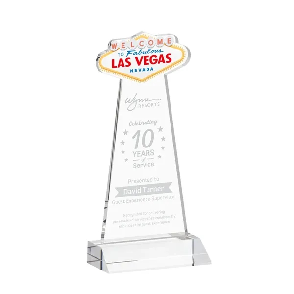 The Las Vegas Award is crafted from premium starfire crystal, featuring... from ASI 84592 St Regis Group / St Regis