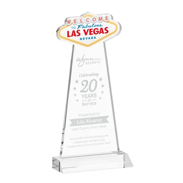 The Las Vegas Award is crafted from premium starfire crystal, featuring... from ASI 84592 St Regis Group / St Regis