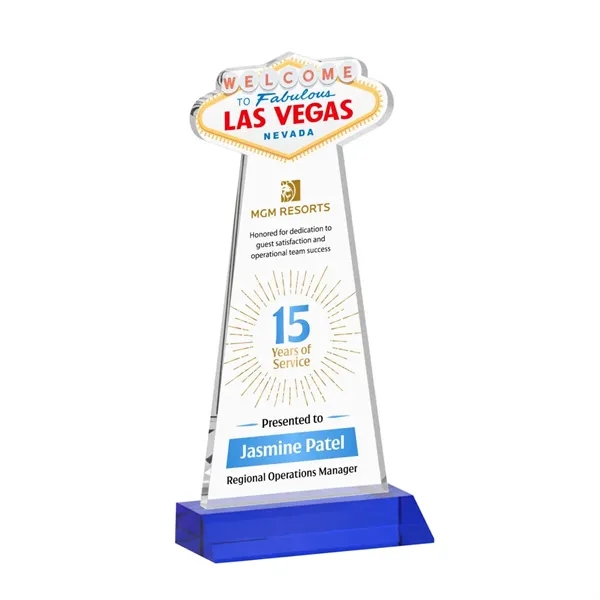 The Las Vegas Award is crafted from premium starfire crystal, featuring... from ASI 84592 St Regis Group / St Regis