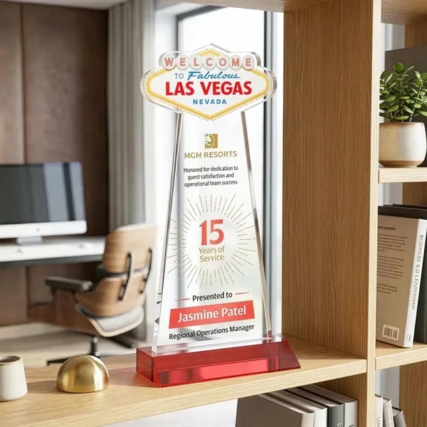 The Las Vegas Award is crafted from premium starfire crystal, featuring... from ASI 84592 St Regis Group / St Regis