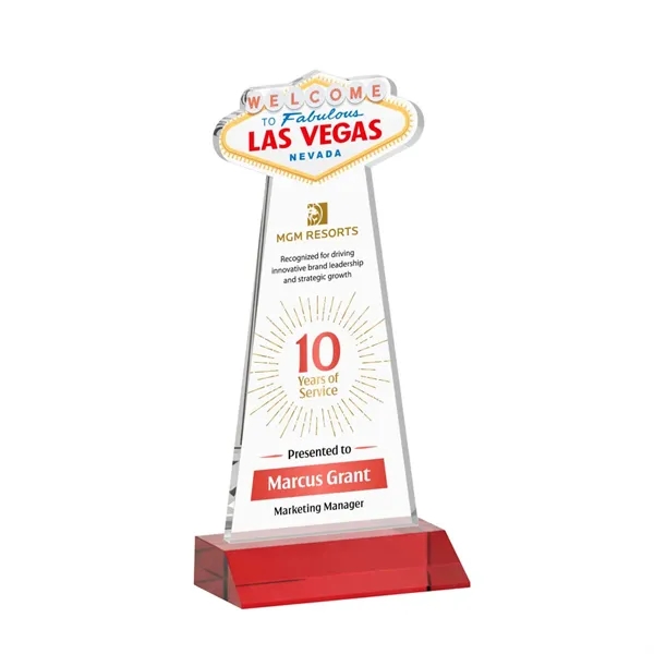 The Las Vegas Award is crafted from premium starfire crystal, featuring... from ASI 84592 St Regis Group / St Regis