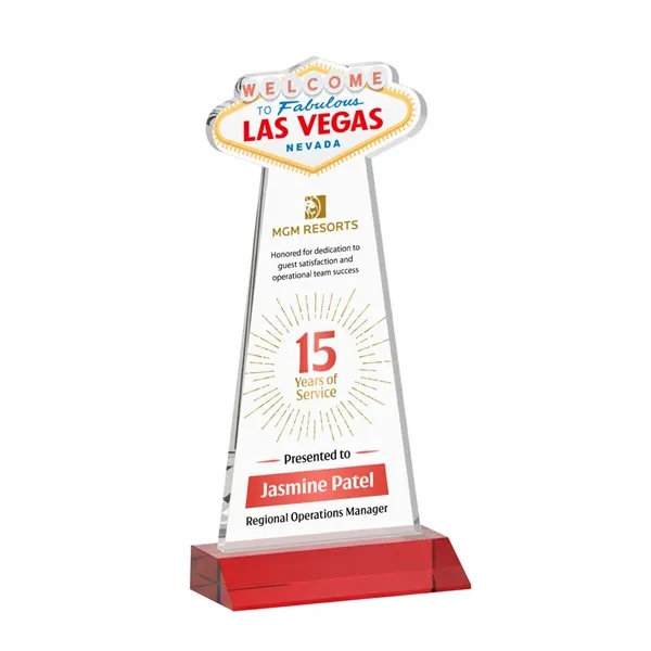 The Las Vegas Award is crafted from premium starfire crystal, featuring... from ASI 84592 St Regis Group / St Regis