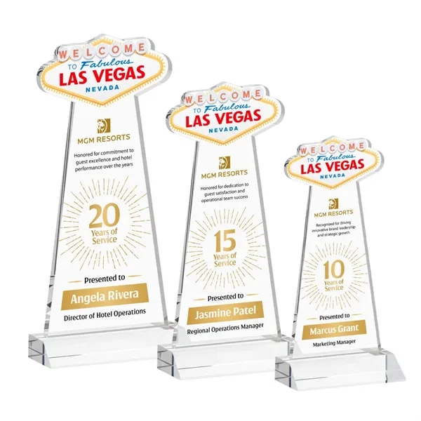 The Las Vegas Award is crafted from premium starfire crystal, featuring... from ASI 84592 St Regis Group / St Regis