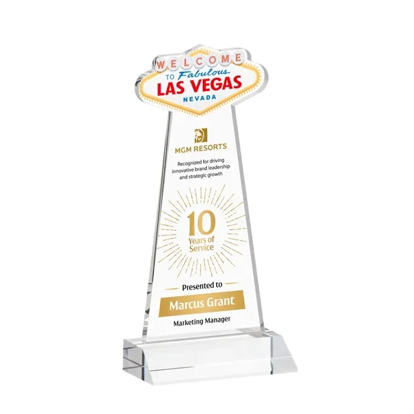 The Las Vegas Award is crafted from premium starfire crystal, featuring... from ASI 84592 St Regis Group / St Regis