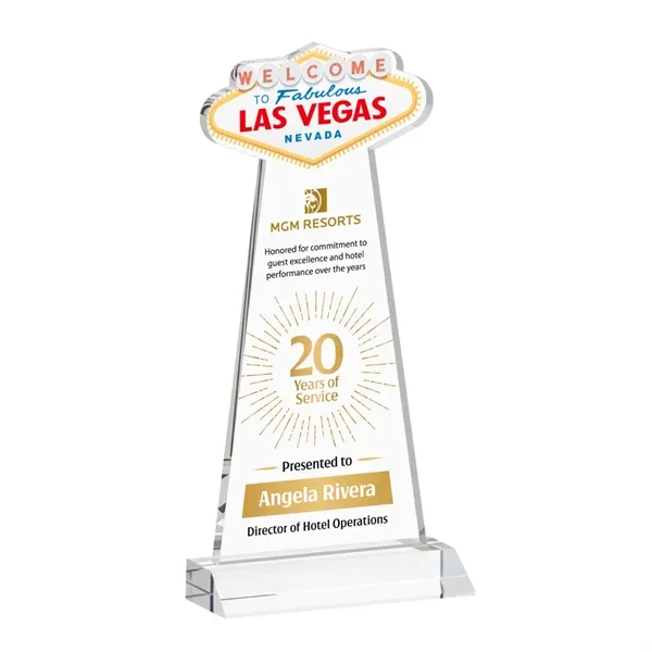 The Las Vegas Award is crafted from premium starfire crystal, featuring... from ASI 84592 St Regis Group / St Regis