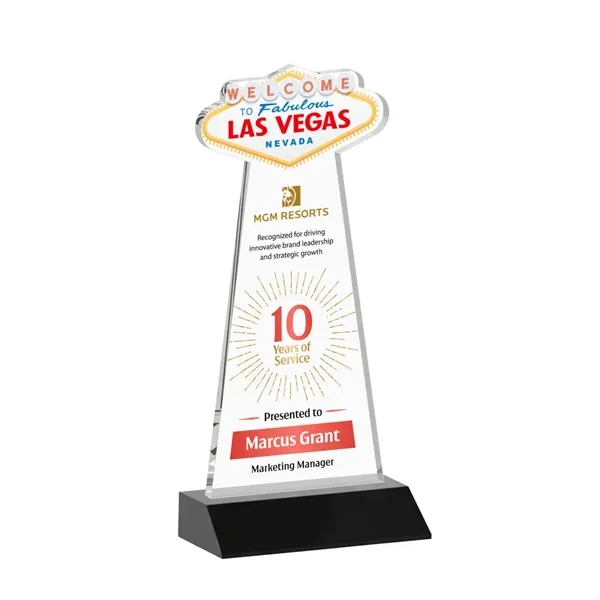 The Las Vegas Award is crafted from premium starfire crystal, featuring... from ASI 84592 St Regis Group / St Regis