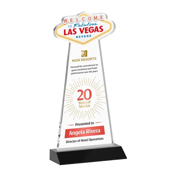 The Las Vegas Award is crafted from premium starfire crystal, featuring... from ASI 84592 St Regis Group / St Regis