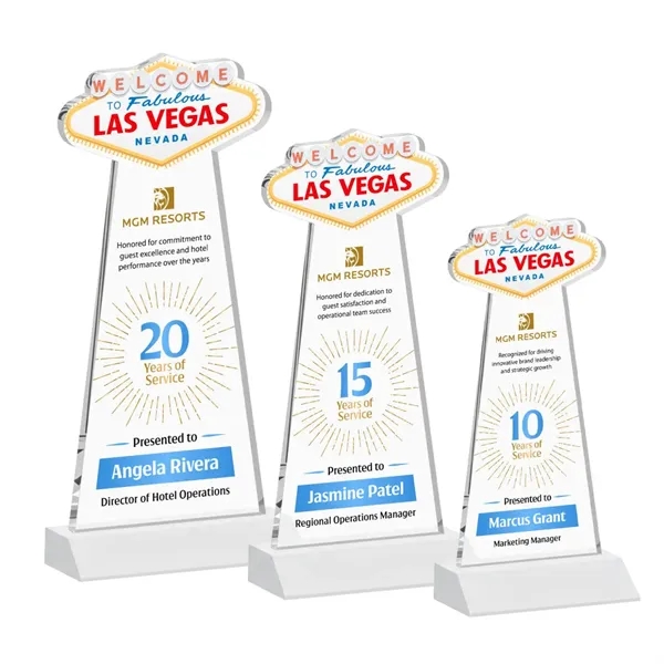 The Las Vegas Award is crafted from premium starfire crystal, featuring... from ASI 84592 St Regis Group / St Regis