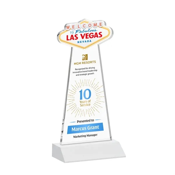 The Las Vegas Award is crafted from premium starfire crystal, featuring... from ASI 84592 St Regis Group / St Regis
