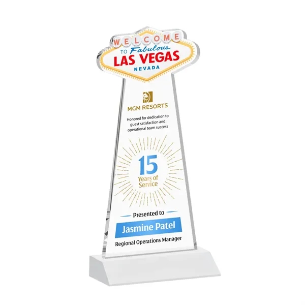 The Las Vegas Award is crafted from premium starfire crystal, featuring... from ASI 84592 St Regis Group / St Regis