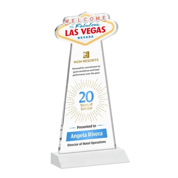 The Las Vegas Award is crafted from premium starfire crystal, featuring... from ASI 84592 St Regis Group / St Regis