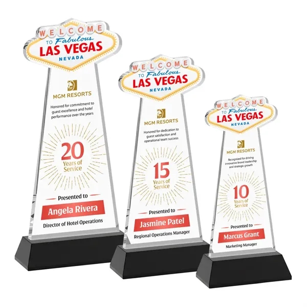 The Las Vegas Award is crafted from premium starfire crystal, featuring... from ASI 84592 St Regis Group / St Regis