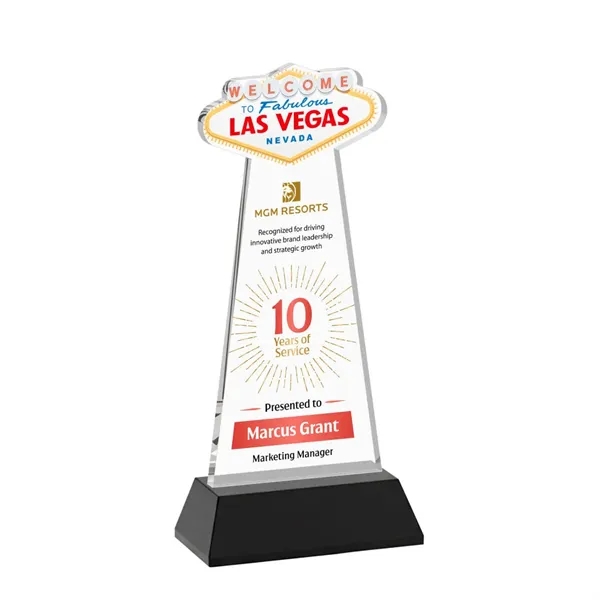 The Las Vegas Award is crafted from premium starfire crystal, featuring... from ASI 84592 St Regis Group / St Regis